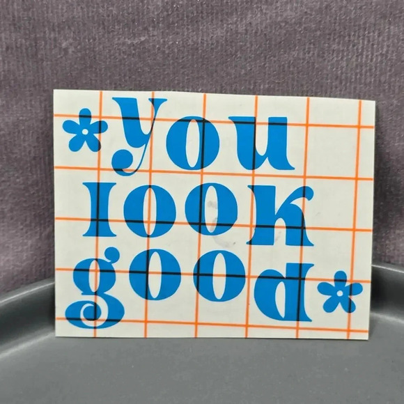 You Look Good Blue Mirror Decal Vinyl Stickers Peel and Stick Affirmation - Picture 1 of 1